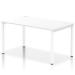 Impulse Bench Single Row 1400 White Frame Office Bench Desk White IB00267