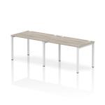 Impulse Bench Single Row 2 Person 1200 White Frame Office Bench Desk Grey Oak IB00287