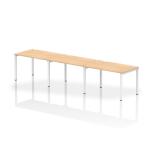 Impulse Bench Single Row 3 Person 1200 White Frame Office Bench Desk Maple IB00324