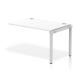 Impulse Bench Single Row Ext Kit 1200 Silver Frame Office Bench Desk White IB00357