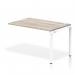 Impulse Bench Single Row Ext Kit 1200 White Frame Office Bench Desk Grey Oak IB00359