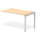 Impulse Bench Single Row Ext Kit 1400 Silver Frame Office Bench Desk Maple IB00366
