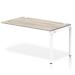 Impulse Bench Single Row Ext Kit 1400 White Frame Office Bench Desk Grey Oak IB00371