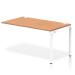 Impulse Bench Single Row Ext Kit 1400 White Frame Office Bench Desk Oak IB00373