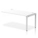Impulse Bench Single Row Ext Kit 1600 Silver Frame Office Bench Desk White IB00381