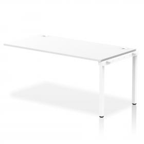 Impulse Bench Single Row Ext Kit 1600 White Frame Office Bench Desk White IB00387