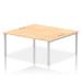 Impulse Bench B2B 2 Person 1800 Silver Frame Office Bench Desk Maple IB00390