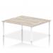 Impulse Bench B2B 2 Person 1800 White Frame Office Bench Desk Grey Oak IB00395