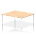 Impulse Bench B2B 2 Person 1800 White Frame Office Bench Desk Maple IB00396