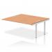 The dynamic bench desk add on units have a sleek silver frame and a smooth oak surface. The 1800 size provides plenty of room for working and collaborating in the office.