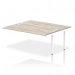 Impulse Bench B2B Ext Kit 1800 White Frame Office Bench Desk Grey Oak IB00431