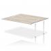 Impulse Bench B2B Ext Kit 1800 White Frame Office Bench Desk Grey Oak IB00431