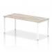 Impulse Bench Single Row 1800 White Frame Office Bench Desk Grey Oak IB00443