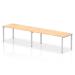 Impulse Bench Single Row 2 Person 1800 Silver Frame Office Bench Desk Maple IB00450