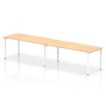 Impulse Bench Single Row 2 Person 1800 White Frame Office Bench Desk Maple IB00456