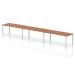 Impulse Bench Single Row 3 Person 1800 Silver Frame Office Bench Desk Walnut IB00464