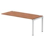 Impulse Bench Single Row Ext Kit 1800 Silver Frame Office Bench Desk Walnut IB00476