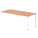 Impulse Bench Single Row Ext Kit 1800 White Frame Office Bench Desk Oak IB00481