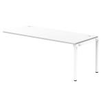 Impulse Bench Single Row Ext Kit 1800 White Frame Office Bench Desk White IB00483