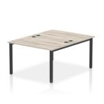 Impulse Bench B2B 2 Person 1200 Black Frame Office Bench Desk Grey Oak IB00488