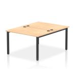 Impulse Bench B2B 2 Person 1200 Black Frame Office Bench Desk Maple IB00489