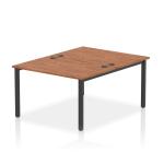 Impulse Bench B2B 2 Person 1200 Black Frame Office Bench Desk Walnut IB00492