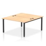 Impulse Bench B2B 2 Person 1400 Black Frame Office Bench Desk Maple IB00498