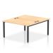 Impulse Bench B2B 2 Person 1400 Black Frame Office Bench Desk Maple IB00498