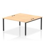 Impulse Bench B2B 2 Person 1600 Black Frame Office Bench Desk Maple IB00507