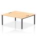 Impulse Bench B2B 2 Person 1800 Black Frame Office Bench Desk Maple IB00516