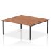 Impulse Bench B2B 2 Person 1800 Black Frame Office Bench Desk Walnut IB00519