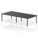 The dynamic bench desking impulse bench B2B can accommodate 4 people in its 1600 black frame office bench. The sleek black design of this desk exudes professionalism and offers a spacious and functional workspace for a productive work environment. The modern and stylish appearance of this desk makes it a great addition to any office setting.