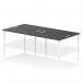 The Dynamic Bench Desking Impulse Bench B2B 4 Person is a sleek and modern office solution. The 1600 white frame creates a clean and open look, complemented by the black IB00541 desk surface. Perfect for a collaborative workspace, this bench desk offers ample room for 4 people to work comfortably and efficiently.