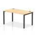 Impulse Bench Single Row 1400 Black Frame Office Bench Desk Maple IB00606