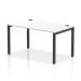 Impulse Bench Single Row 1400 Black Frame Office Bench Desk White IB00608