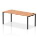 Impulse Bench Single Row 1800 Black Frame Office Bench Desk Oak IB00625