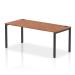 Impulse Bench Single Row 1800 Black Frame Office Bench Desk Walnut IB00627