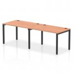 The Dynamic Bench Desking Impulse Bench features a single row with enough space for 2 people. With a sleek black frame and a sturdy beech desk, this office bench provides a modern and functional workspace for any team.