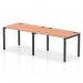 The Dynamic Bench Desking Impulse Bench features a single row with enough space for 2 people. With a sleek black frame and a sturdy beech desk, this office bench provides a modern and functional workspace for any team.