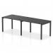 The dynamic bench desking impulse bench features a sleek black frame and a single row design that comfortably fits 2 people. The 1200 size allows for ample workspace and its modern design adds a touch of sophistication to any office setting.