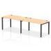 Impulse Bench Single Row 2 Person 1400 Black Frame Office Bench Desk Maple IB00642