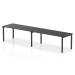 Impulse Bench Single Row 2 Person 1800 Black Frame Office Bench Desk Black IB00656