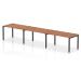 Impulse Bench Single Row 3 Person 1400 Black Frame Office Bench Desk Walnut IB00681