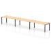 Impulse Bench Single Row 3 Person 1800 Black Frame Office Bench Desk Maple IB00696