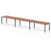 Impulse Bench Single Row 3 Person 1800 Black Frame Office Bench Desk Walnut IB00699