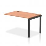 A sleek and modern dynamic bench desk add-on unit, perfect for maximizing space in any office setting. The black frame and beech finish create a professional and stylish look. This single row extension kit is compatible with the Impulse Bench Desk series and measures 1200mm.