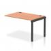 A sleek and modern dynamic bench desk add-on unit, perfect for maximizing space in any office setting. The black frame and beech finish create a professional and stylish look. This single row extension kit is compatible with the Impulse Bench Desk series and measures 1200mm.