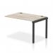 Impulse Bench Single Row Ext Kit 1200 Black Frame Office Bench Desk Grey Oak IB00704