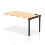 Impulse Bench Single Row Ext Kit 1400 Black Frame Office Bench Desk Maple IB00714