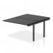 The image shows a set of add on units for a dynamic bench desk, specifically the Impulse Bench B2B Ext Kit 1200 in black frame. These units are designed for use in an office setting and feature a sleek black design.